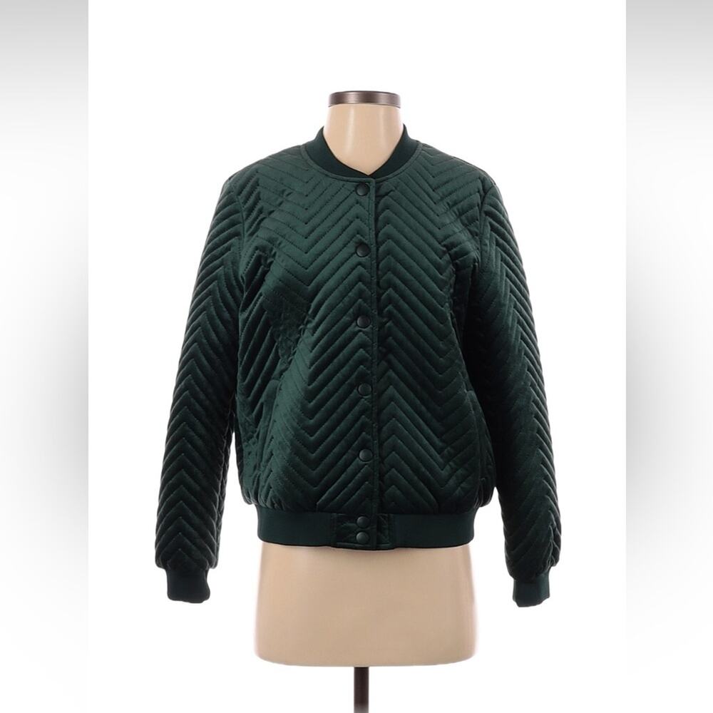 Charlior quilted green velour jacket, 1‎